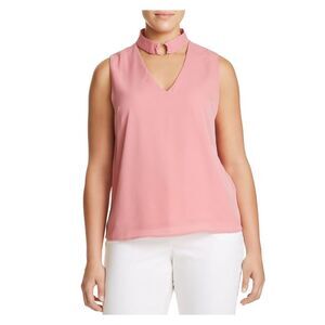 GLAMOROUS CURVE Womens Pink Sleeveless Top 16
